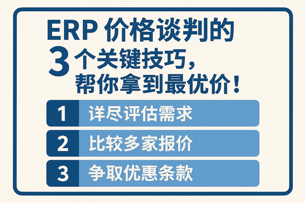ERP 价格谈判的 3 个关键技巧，帮你拿到最优价！